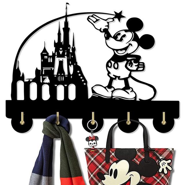 Disney Castle Theme Wall Decor Hooks Customize Household Door Decor Hooks Multi-Function Wall Coat Bags Clothes Hook Keys Holder