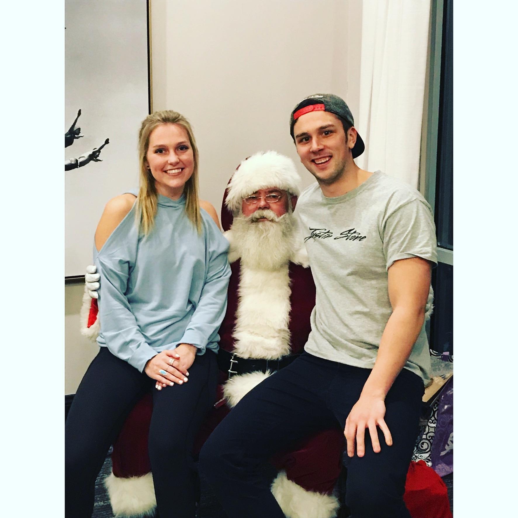 He didn’t believe me that I was going to make him sit on Santa’s lap