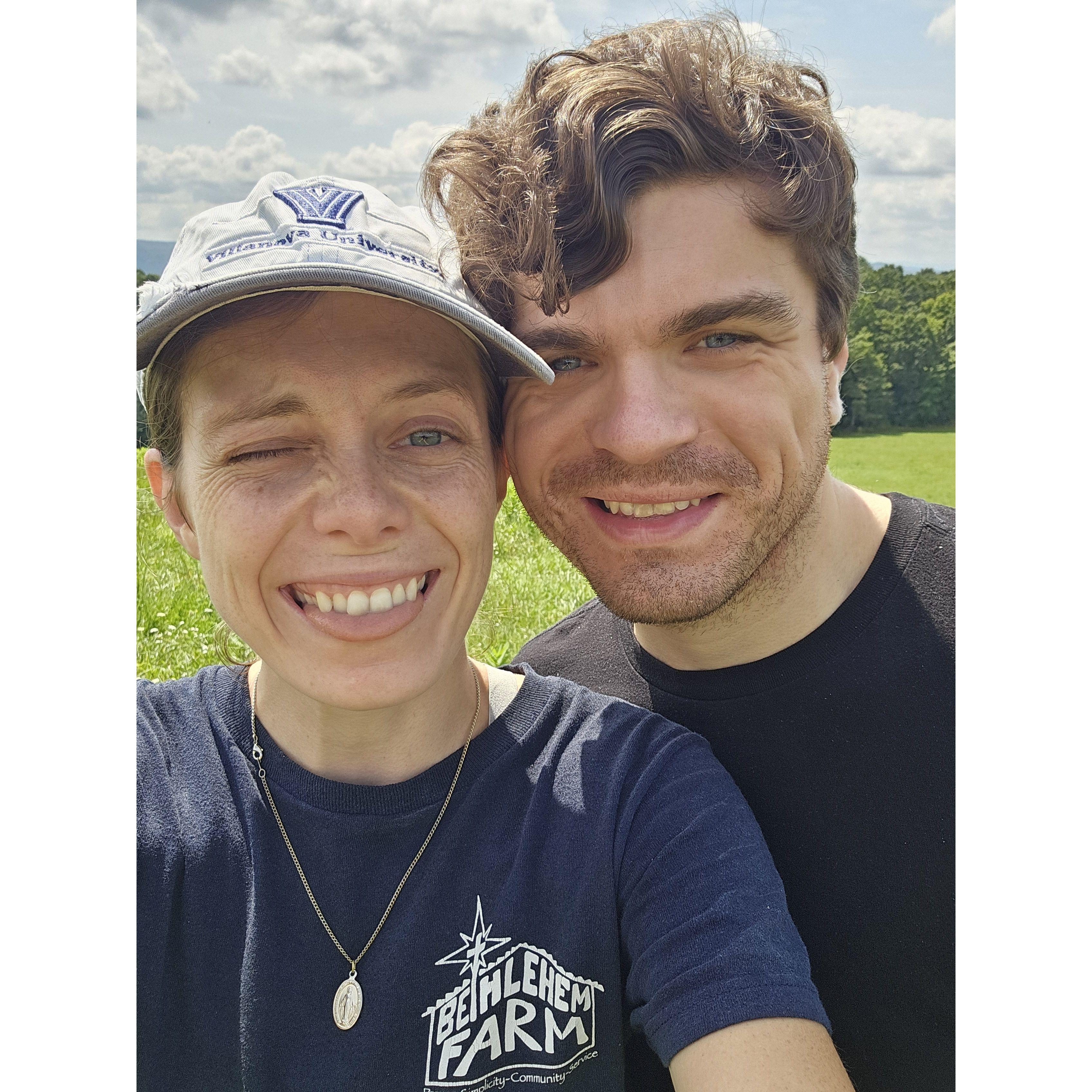 August 2024- Shannon took Peter to her happy place - the top of Bill Mann's Hill at Bethlehem Farm.