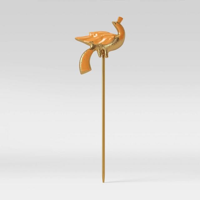 Iron and Aluminum Bird Pot Stake Orange - Opalhouse™