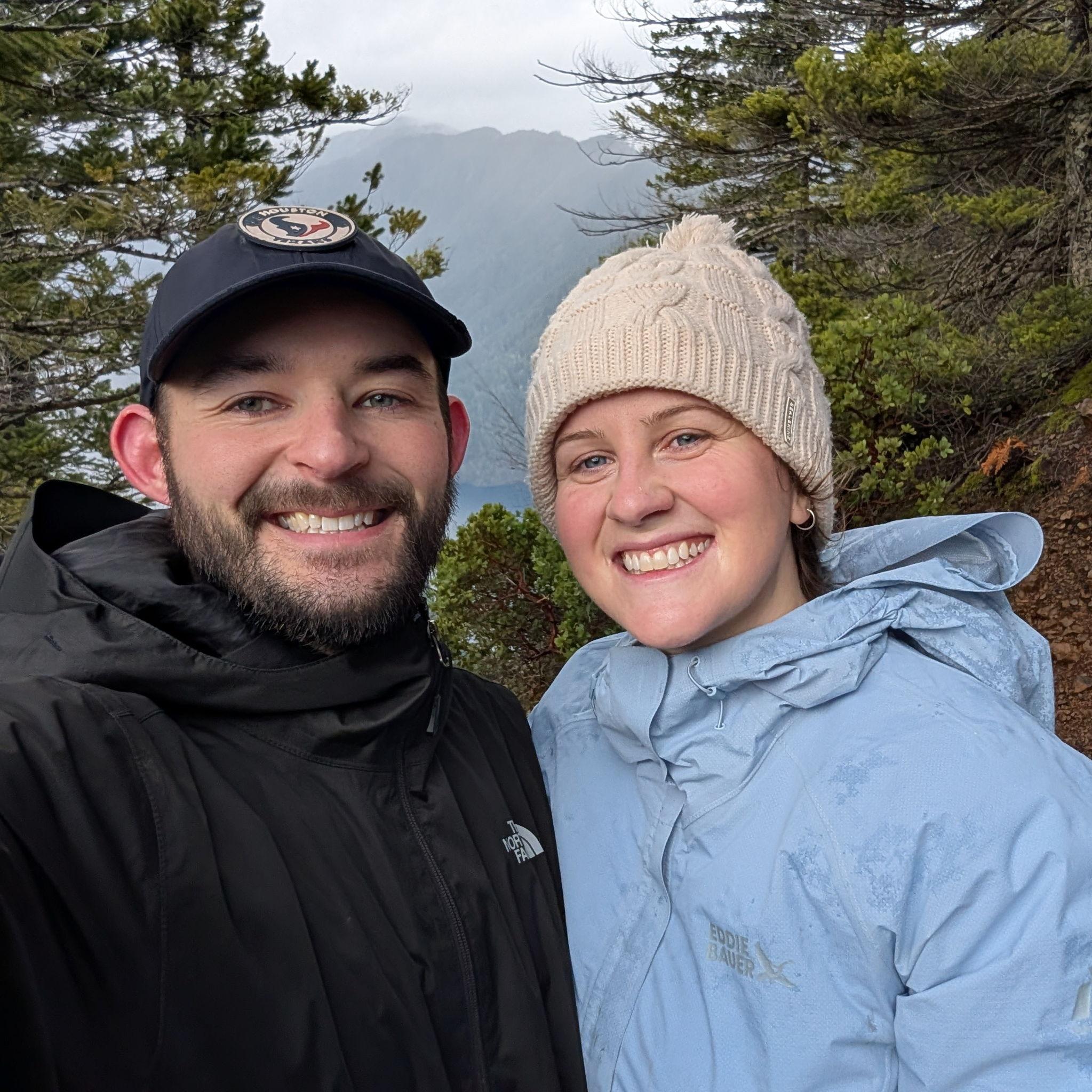 We're engaged! On Mt Storm King on the Olympic Peninsula