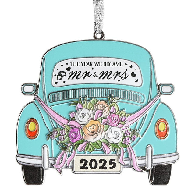 Venhoo Wedding Gifts for Couples 2025, Mr and Mrs Gifts, Wedding Gift Ideas for Newly Wed Couple, Bride, Bridal Shower, Future Mr & Mrs - Just Married Metal Hanging Ornament 2025
