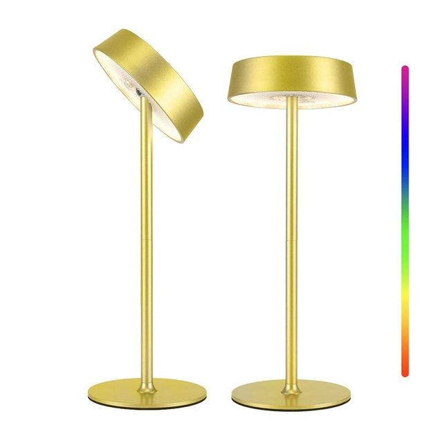 Cordless Lamp, RGB, Outdoor Waterproof, Dimmable Touch Control 3 Color Temperature, Battery Operated Portable, LED Memory Function, Rechargeable Table Lamp, Desk Lamp, Patio Dinning Restaurant Kitchen