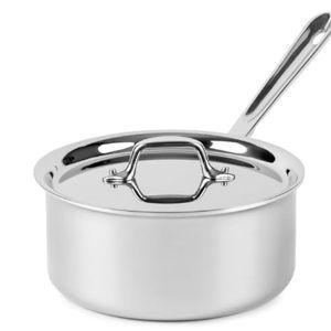 All-Clad D3 3-Ply Stainless Steel Sauce Pan with Lid 3 Quart, Induction, Oven Broiler Safe 600F, Multipurpose, Compatible w/ All Cooktops, For Restaurant or Home Kitchen, Pots & Pans, Cookware, Silver