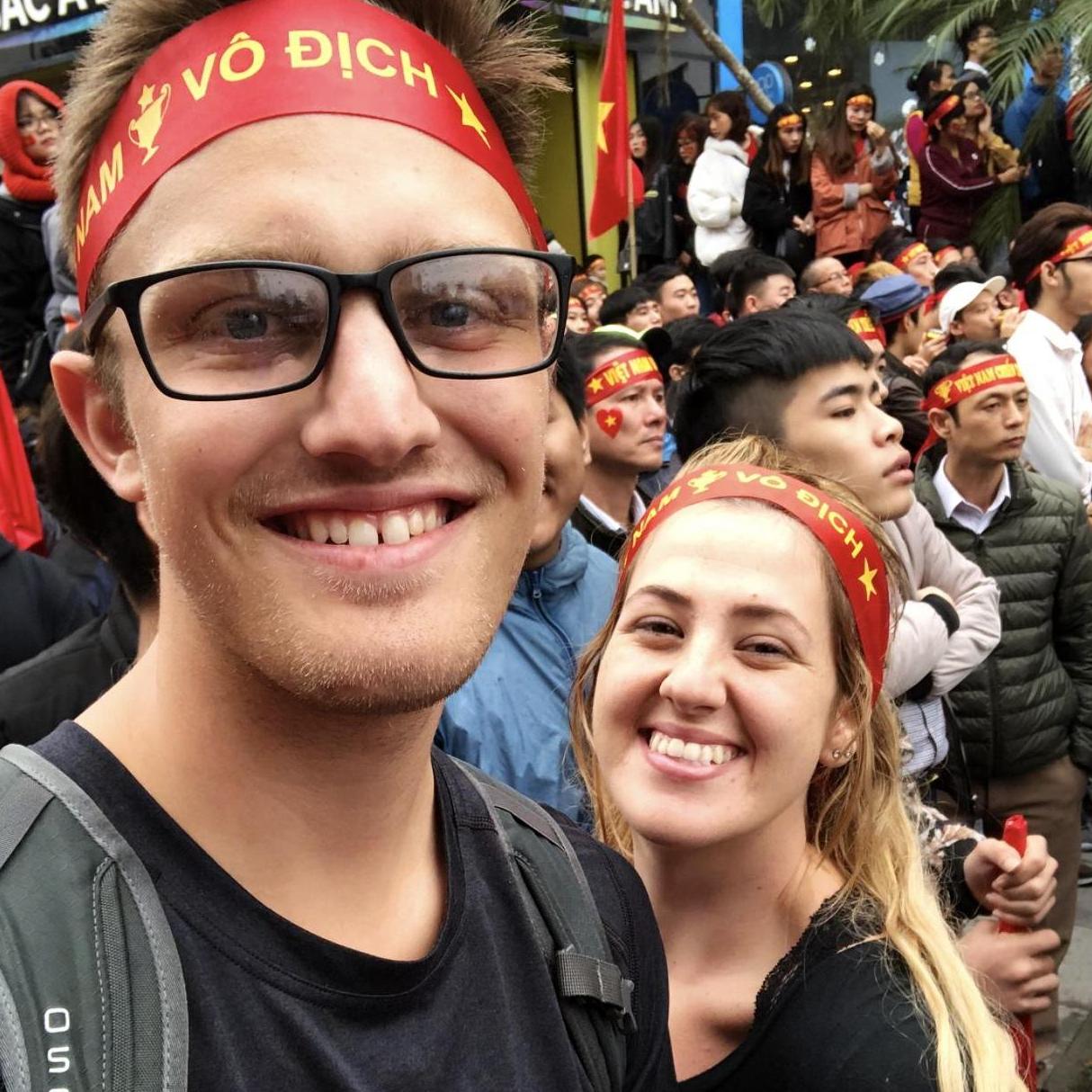 Day one in Vietnam, the entire city shut down to watch their Soccer team make history!
Taken in: Hanoi, Vietnam