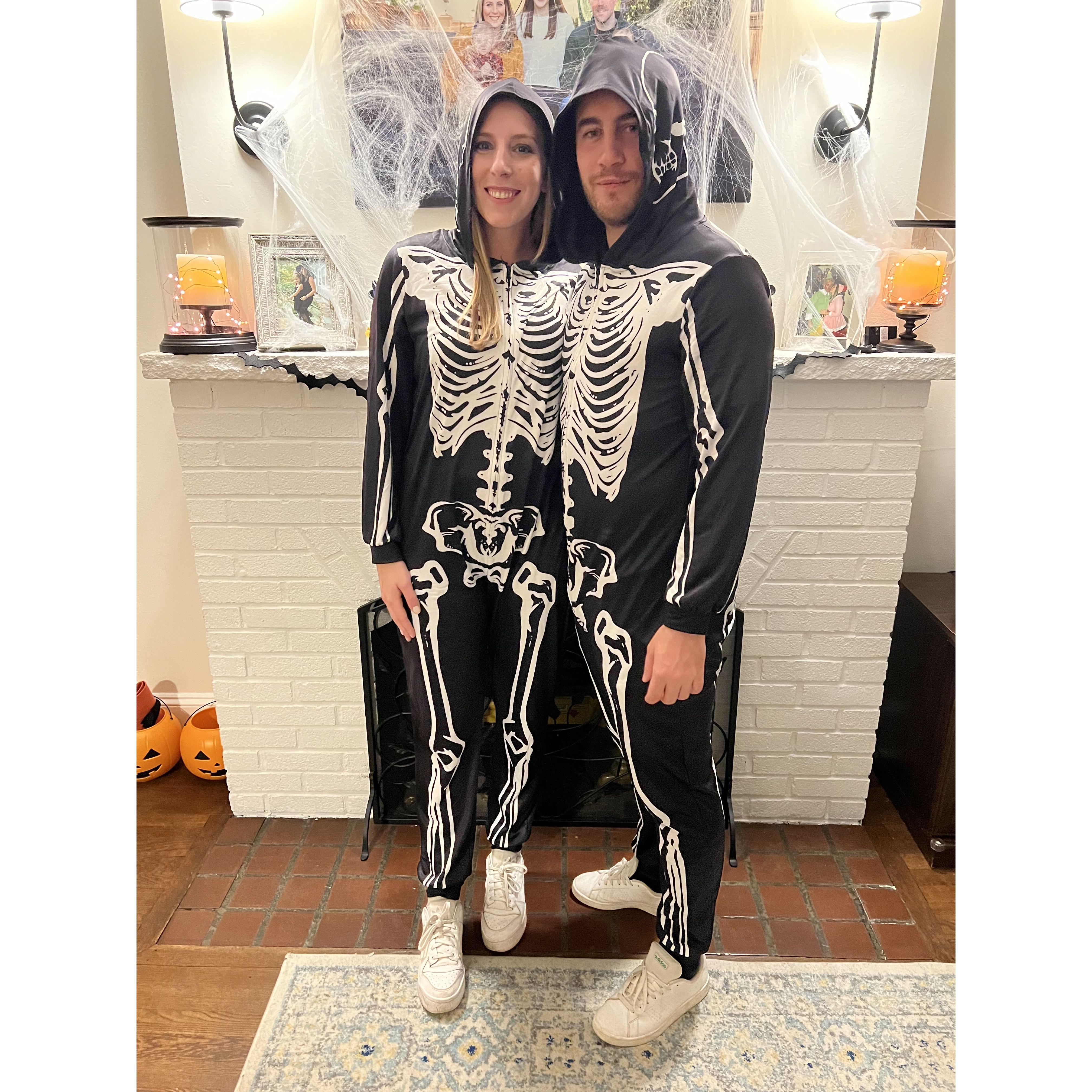 We were skeletons for Halloween