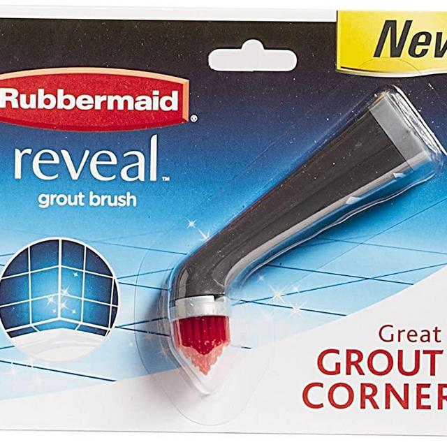 Rubbermaid 1839688 Power Scrubber with All-Purpose Grout Head, Gray