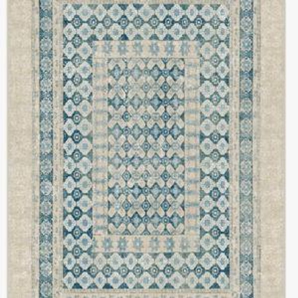 Cyrus Neutral & Blue Rug | All-In-One Rug | 8'x10' | Ruggable