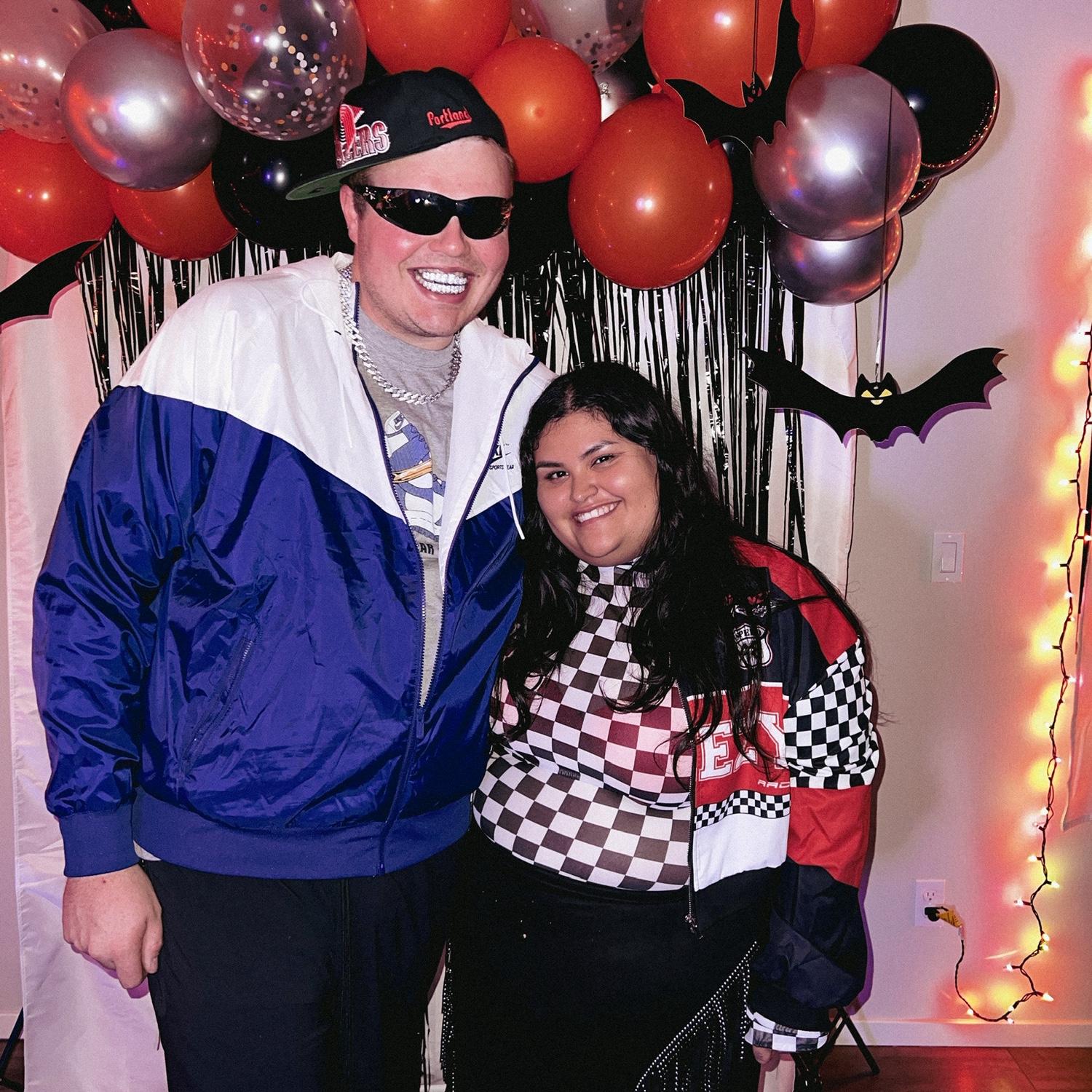 Hosted our first Halloween party, Henry was a “gangster” and Diana was a “race car driver”