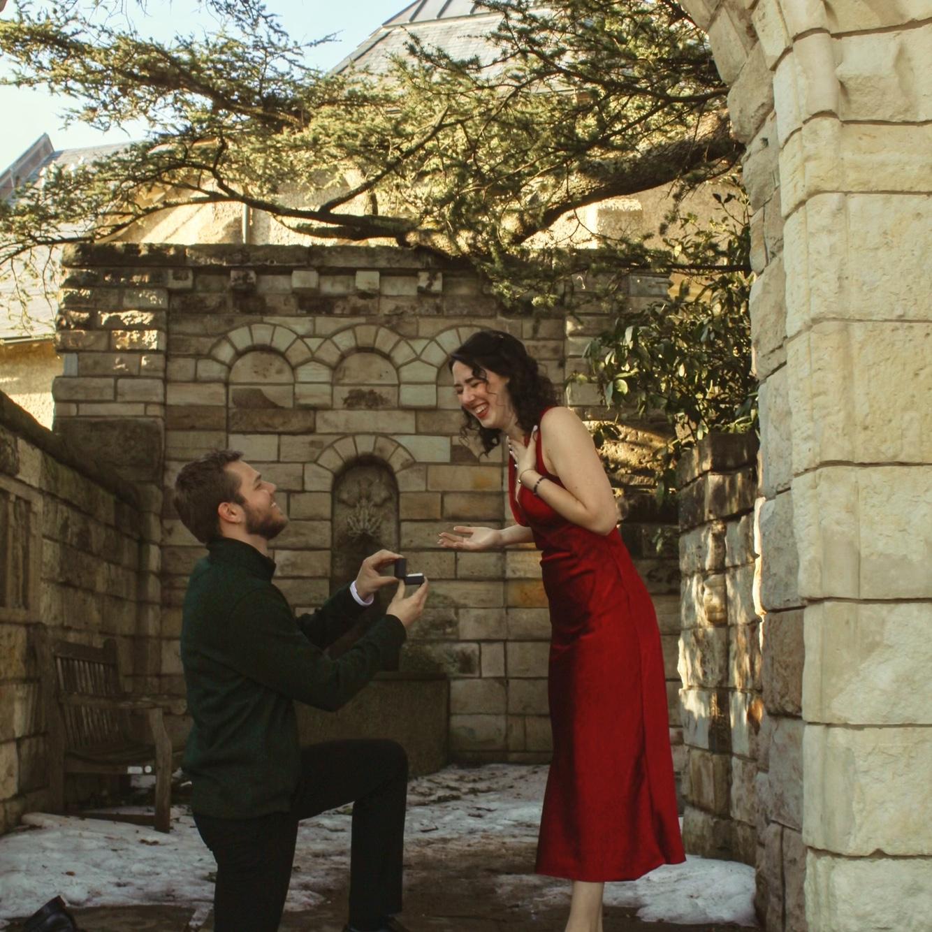 2/14/2026 Jackson proposed to Hannah at The National Cathedral in DC- she said YES!
