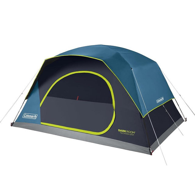 Coleman Skydome Dark Room Tent, 4/6/8/10 Person Family Tent Blocks 90% of Sunlight & Sets Up in 5 Minutes, Weatherproof Tent Offers 20% More Headroom