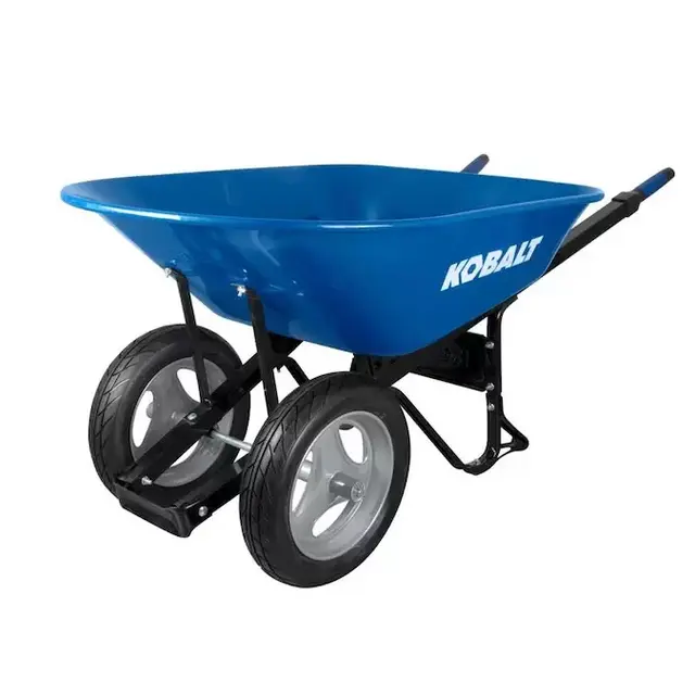 Kobalt 7-cu ft Steel Wheelbarrow with Flat-Free Tire