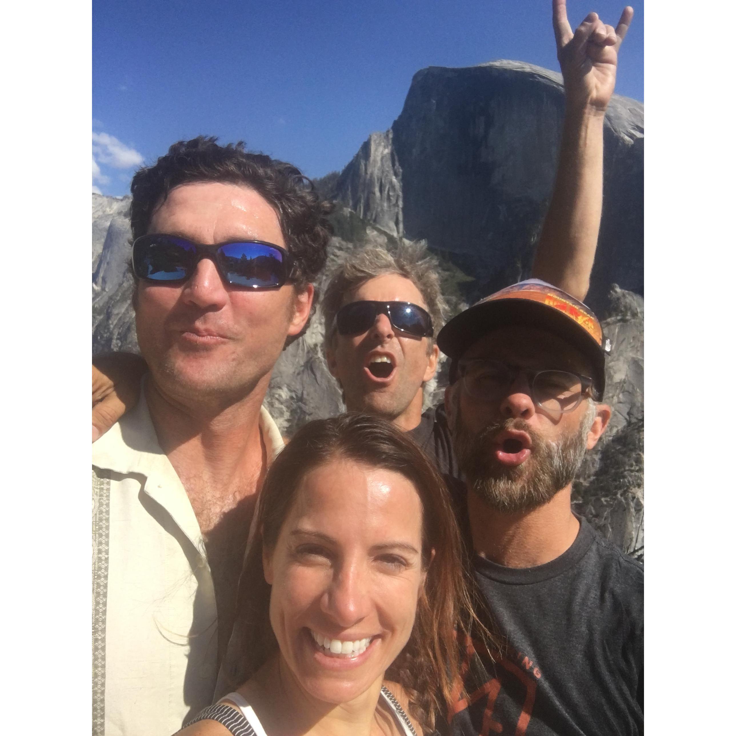 Climbing Royal Arches with our pals Pat and Timmy in YNP.