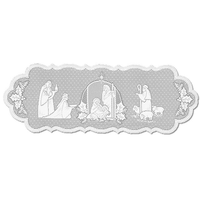 Heritage Lace® Silent Night 41-Inch Table Runner in White