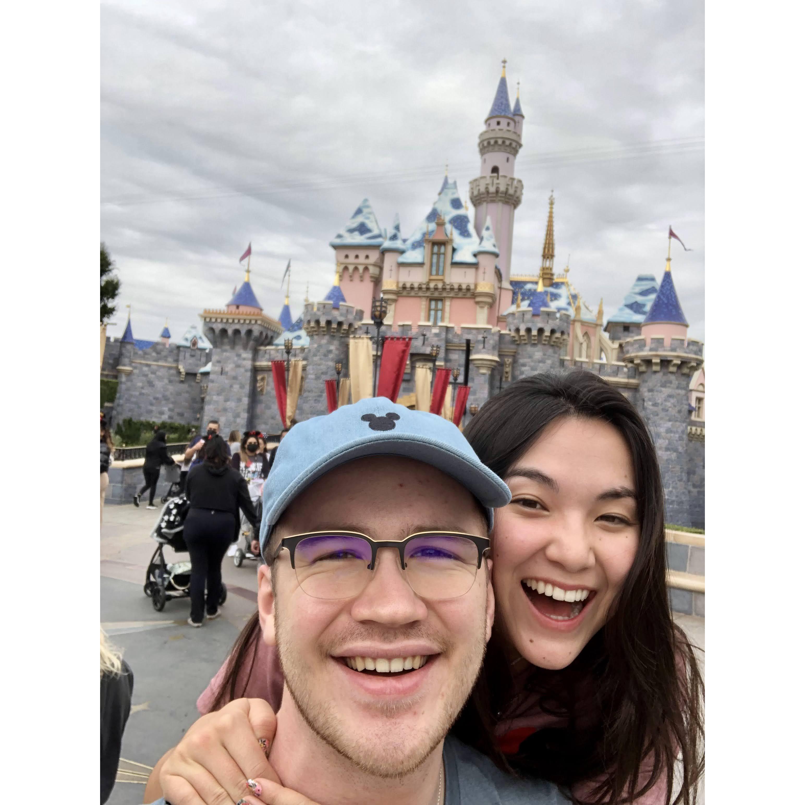 Our first trip to Disneyland together in 2022.