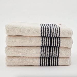 Melika Turkish 100% Cotton Striped Terry Towel | Bath Towel, Edge Stripe