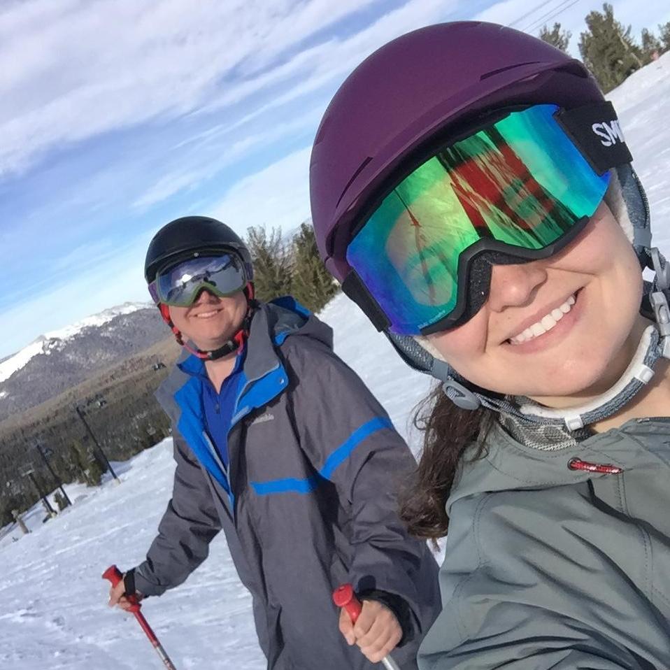 Skiing together