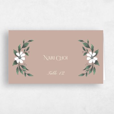 Latte, Brown Wedding Place Card - Melcher