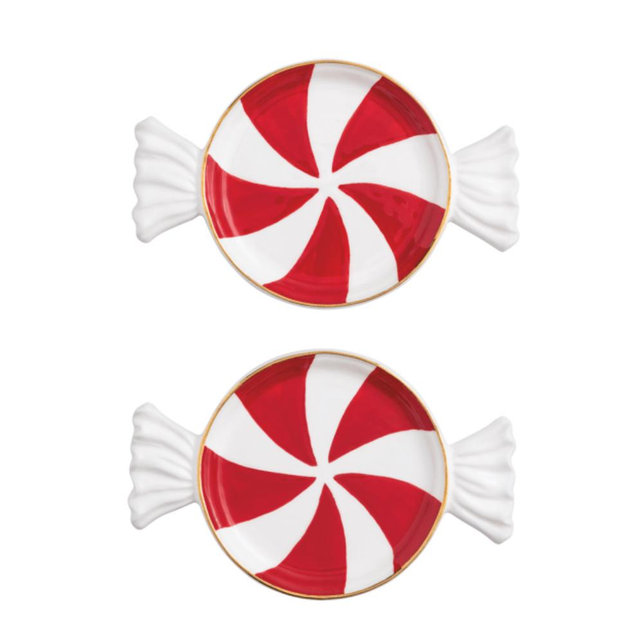 Red Candy Tidbit Plate