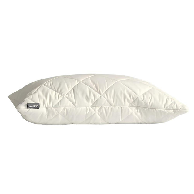 WOOLROOM Deluxe Washable Wool Pillow King Size - Adjustable Breathable Temperature Regulating Hypoallergenic Natural British Wool Bed Pillow - Feather/Down Alternative - Champagne (W20 x L36in)