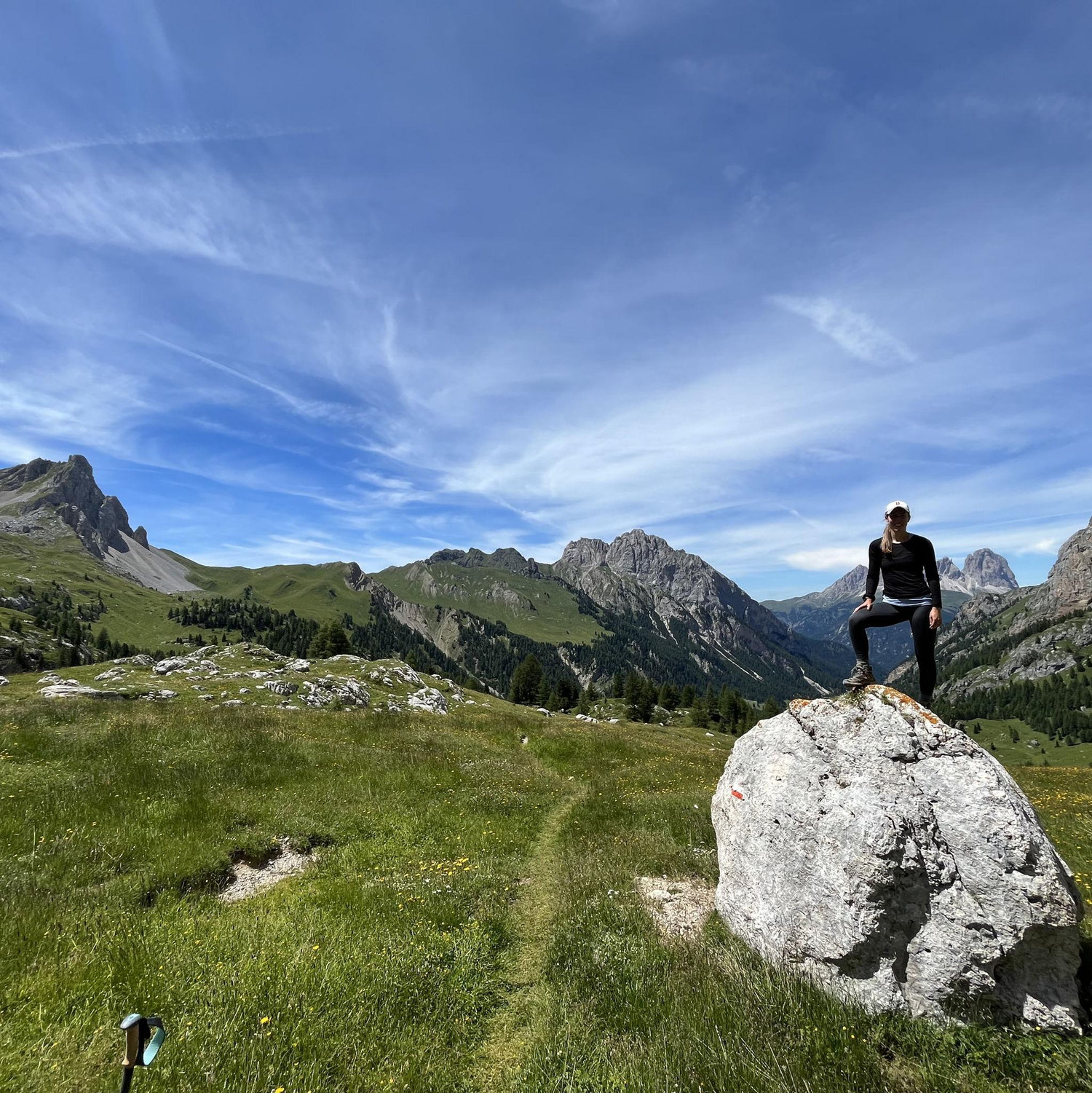 Alissa on Day 1 of the Dolomites trip - July 2022