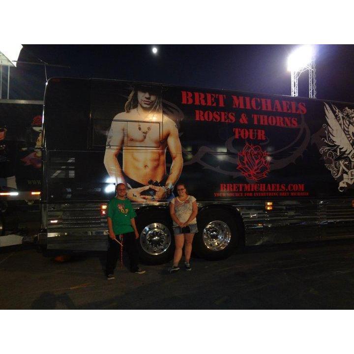 Backstage at Motley Crue and Poison Concert