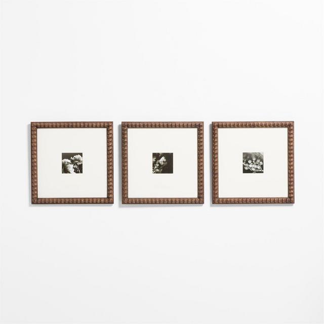 Elmhurst Beaded Walnut Wall Frame, Set of 3