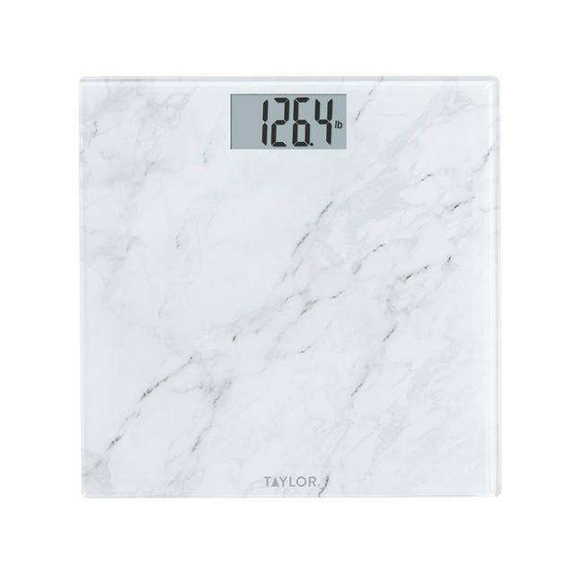 Glass Digital Scale with Marble Design White - Taylor