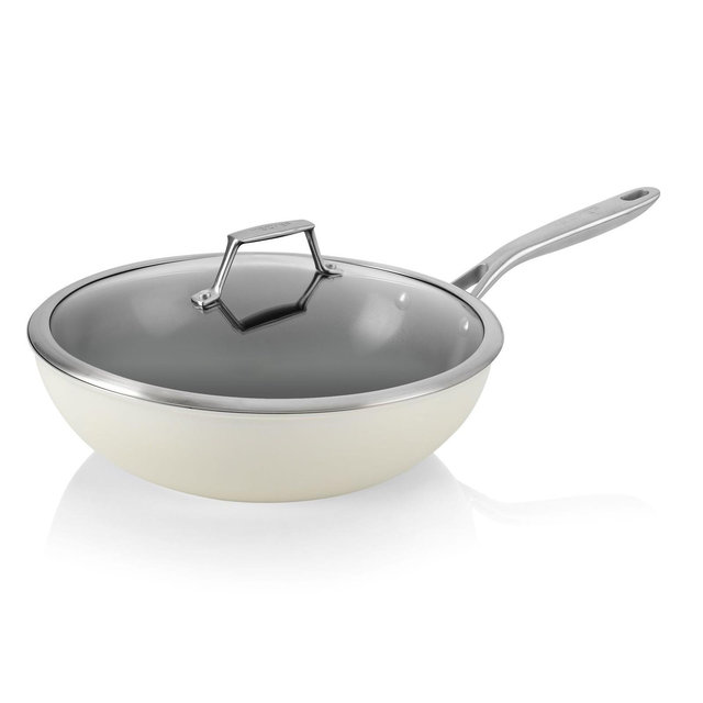 TECHEF ValenCera - 12" Ceramic Nonstick Wok/Stir-Fry Pan with Cover