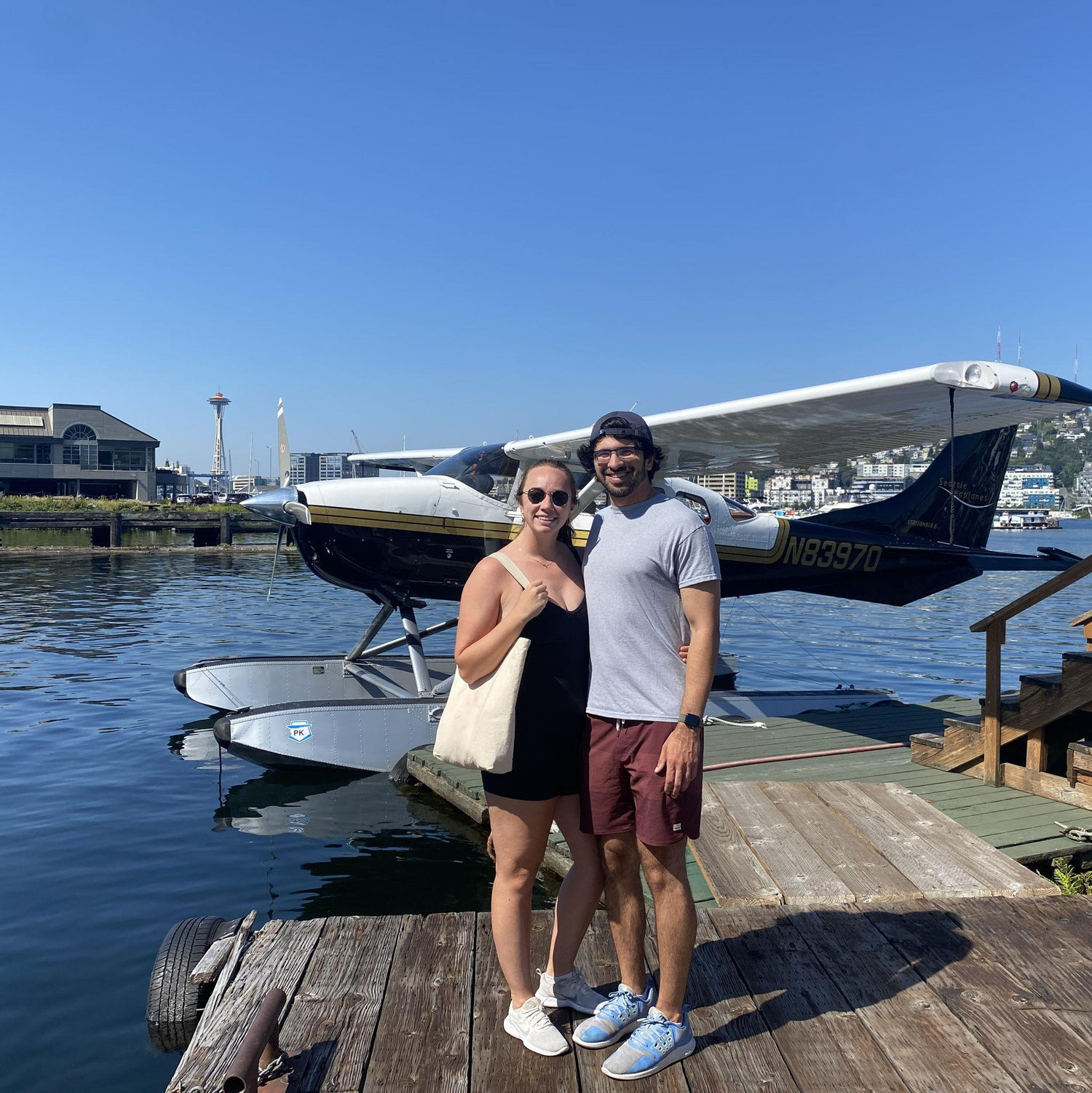 July 2022 - Zack and Rachel celebrated their first anniversary by taking a sea plane around Seattle
