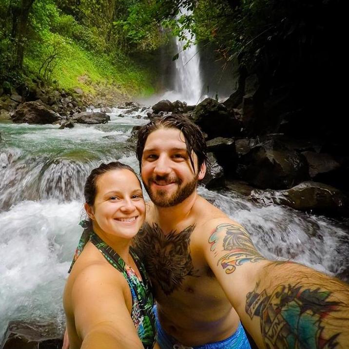 Swimmin' around La Fortuna Waterfall