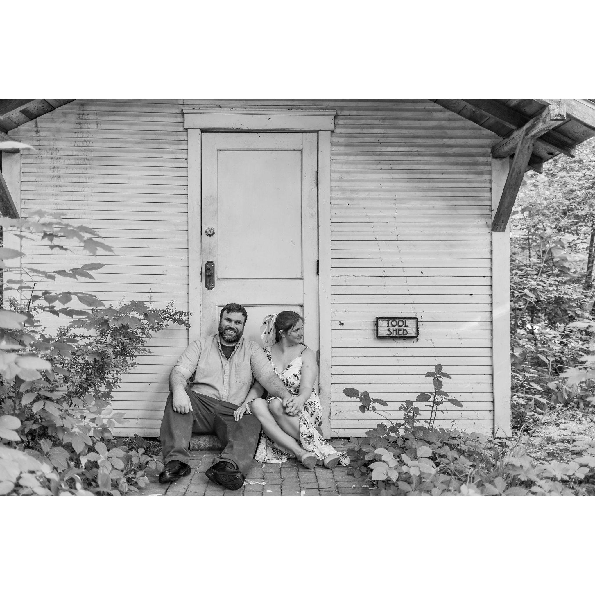 We did an Engagement photo shoot through Minnetrista's paths and gardens in June of 2023.