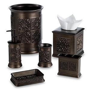 India Ink Imperial Wastebasket in Tuscan Gold