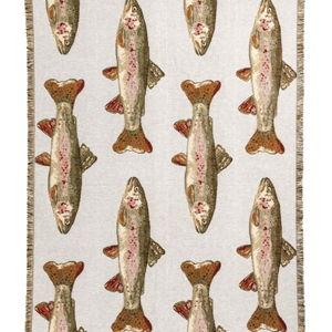 Trout Jacquard Woven Blanket