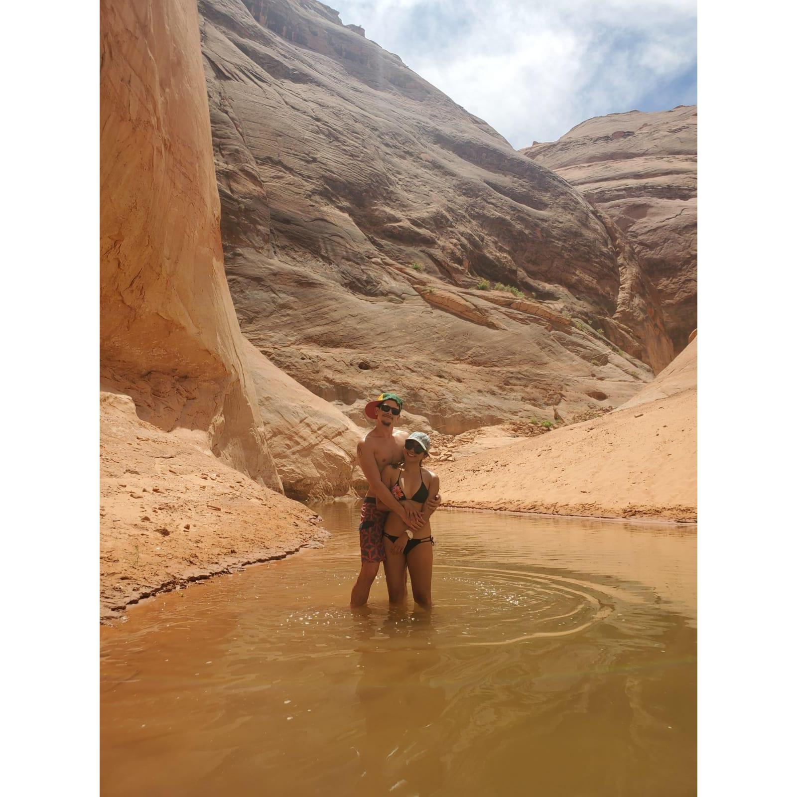 We went jet skiing at Lake Powell and discovered this secret place! It was pretty amazing!