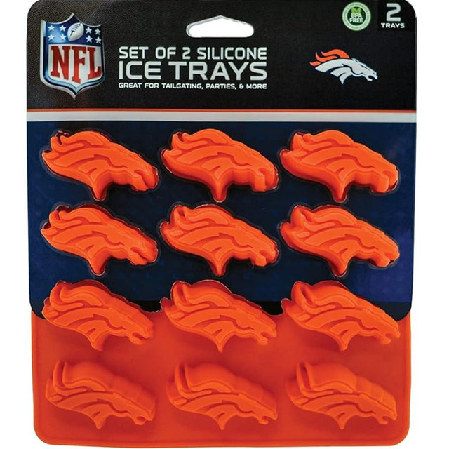 MasterPieces Fan Pans NFL Denver Broncos Ice Cube Tray - Premium Quality, Educational, and Fun Activity for Kids and Families - Great Gift Idea for Holidays, Birthdays, and Everyday Playtime