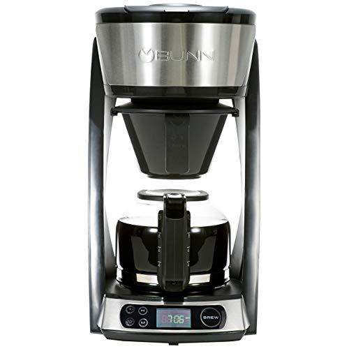 BUNN HB Heat N Brew Programmable Coffee Maker, 10 cup, Stainless Steel