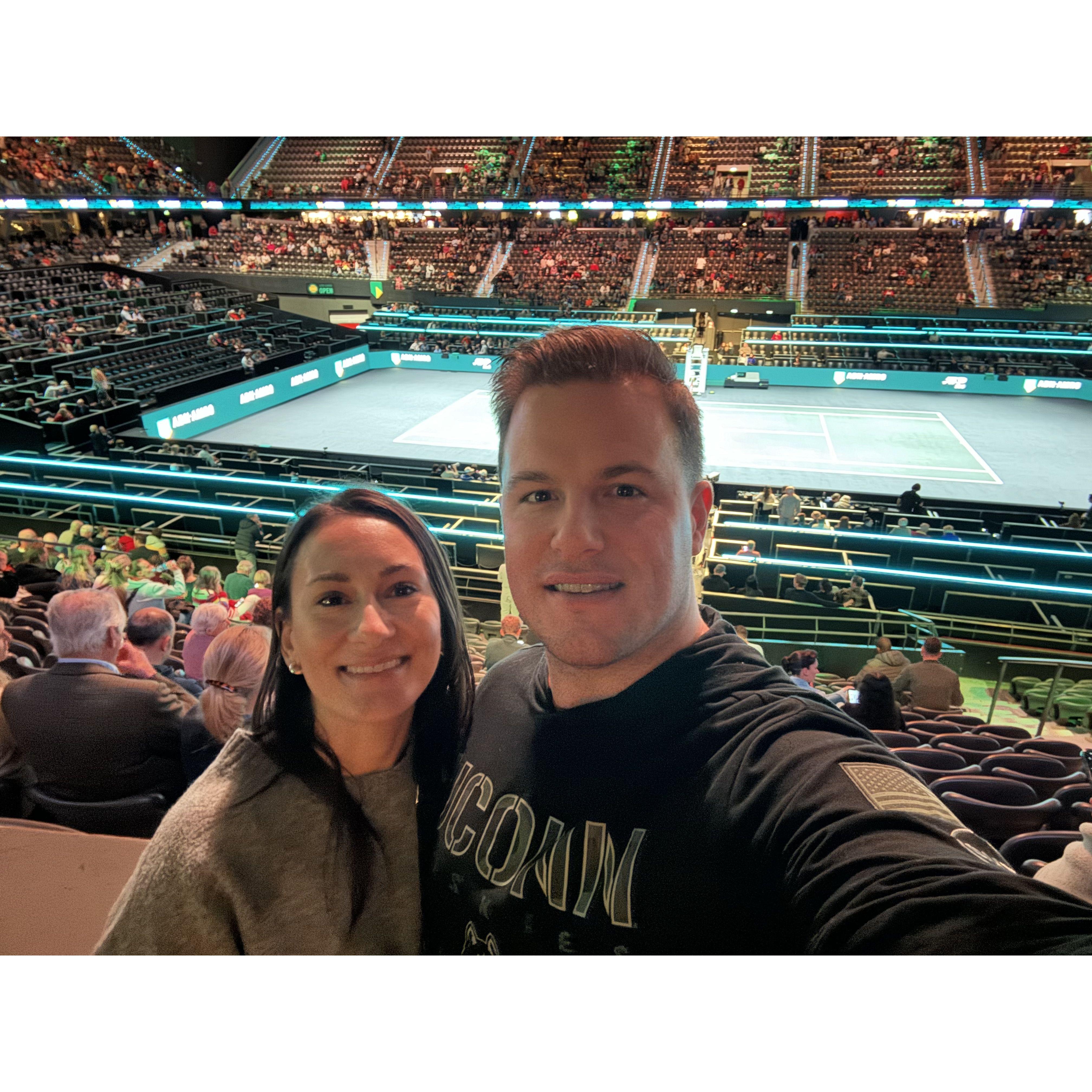 Taking in some top notch tennis at the ABN AMRO open in Rotterdam.  Jannik Sinner took home the title.