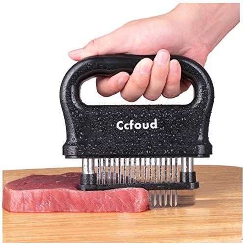 Meat Tenderizer, 48 Stainless Steel Ultra Sharp Needle Blade Tenderizer for Tenderizing Steak, Beef with Cleaning Brush,Durable Baking Kitchen Accessories by Ccfoud