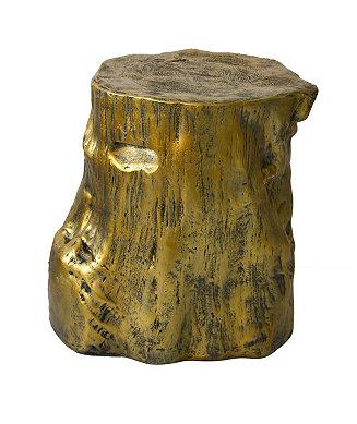 Moe's Home Log Stool in Gold