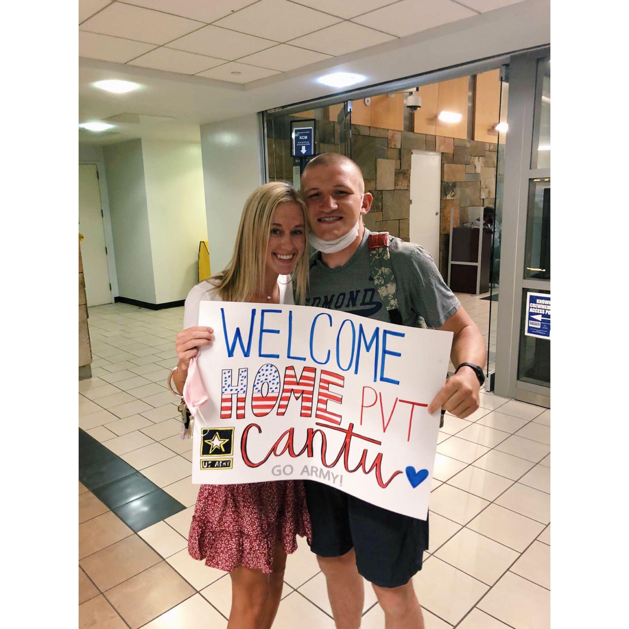 The day C came home from basic, after 3 months away!