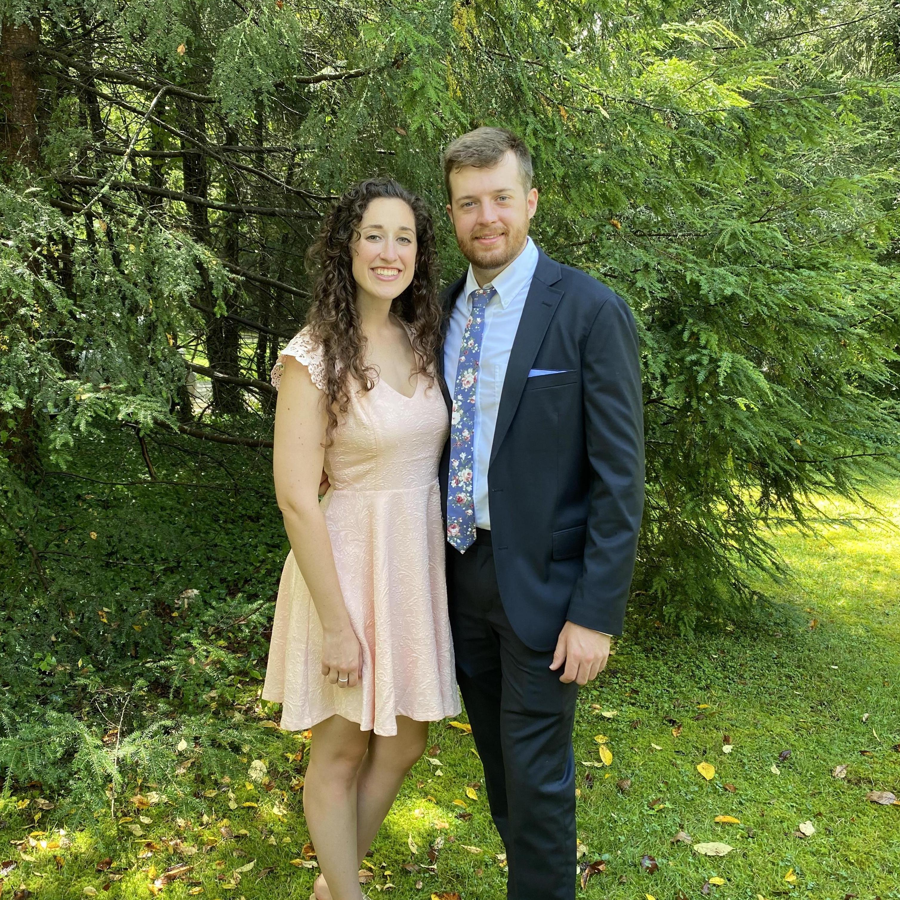 Professional wedding guests! After the wedding we went ring shopping...little did Megan know that Zach had already bought the ring! (8/2020)