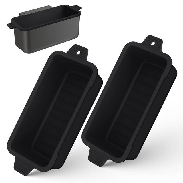 2 PCS Silicone Grease Cup Liners for Blackstone 36 28 22 17 Inch Griddle,Reusable Grease Catcher Cup Liner Grill Grease Tray,Durable Drip Pans Blackstone Griddle Accessories,Black