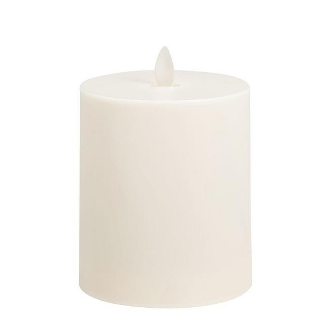 Premium Flicker Flameless Outdoor Candle, Ivory - 4 x 8