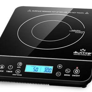 Duxtop Portable Induction Cooktop, Countertop Burner Induction Hot Plate with LCD Sensor Touch 1800 Watts, Black 9610LS BT-200DZ