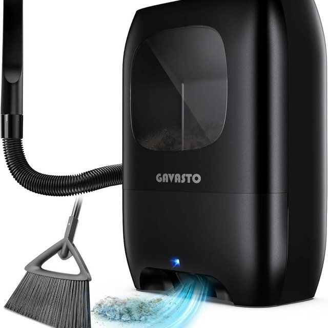 Pro Touchless Vacuum Automatic Dustpan - Ultra Fast & Powerful - Great for Sweeping Salon Pet Hair Food Dirt Kitchen, Canister Vacuum Cleaner Trash Can, Bagless, Auto Sensors, 1500 Watt (Gun Gray)