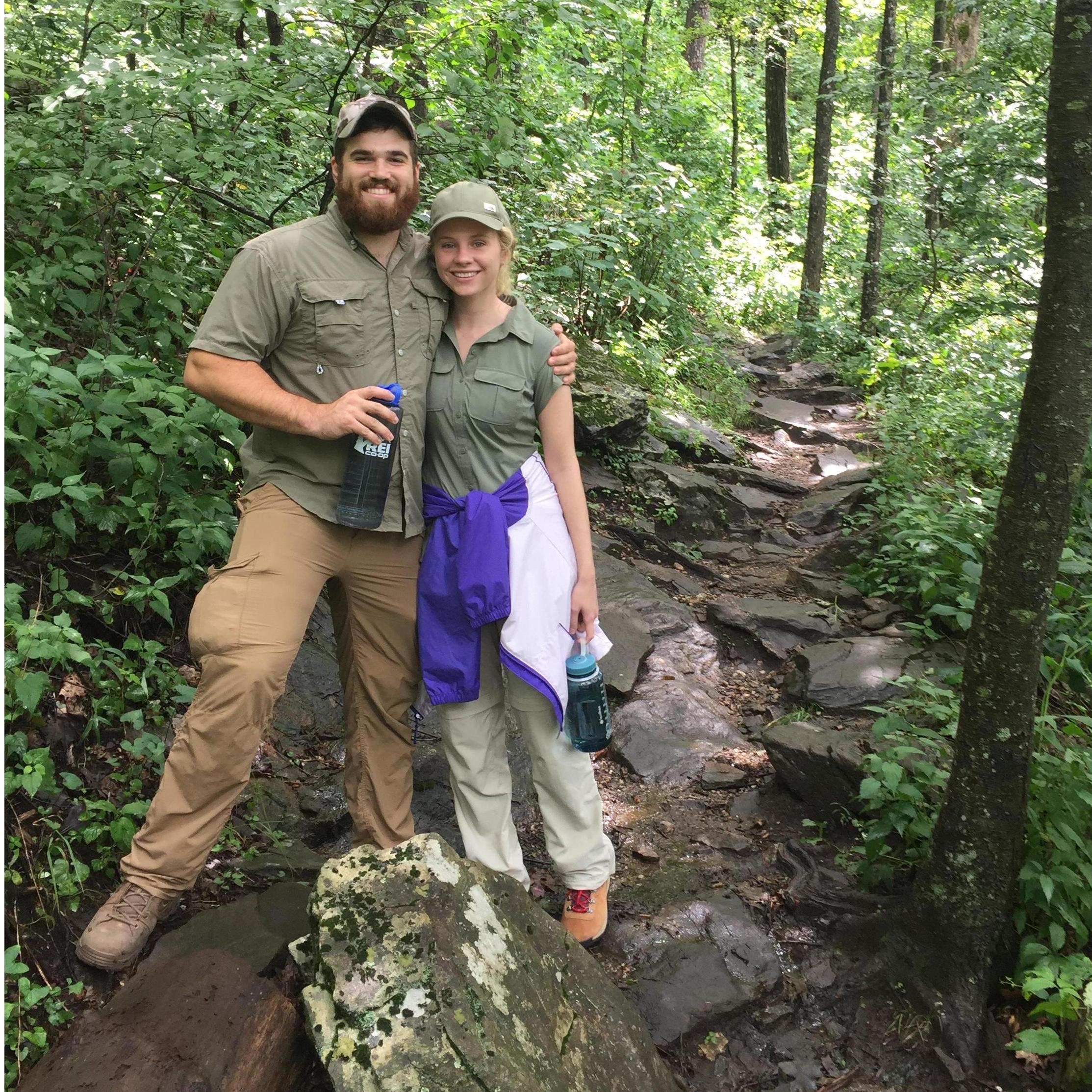 Hiking part of the Appalachian trail in Georgia!