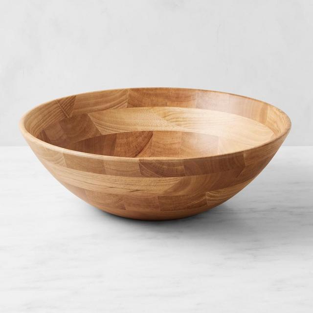 Open Kitchen Salad Bowl, 17", Light Wood