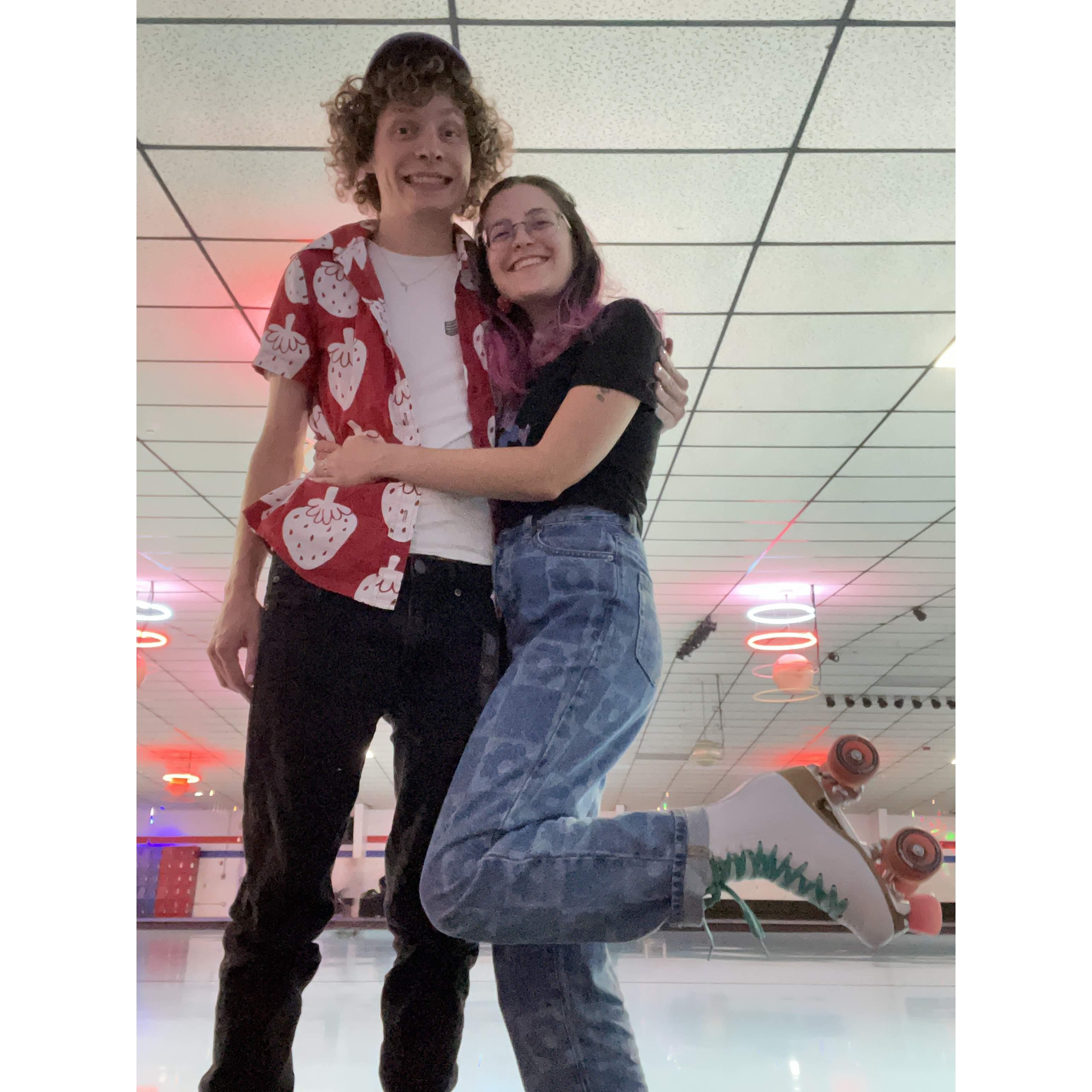Our roller skating date from our four year anniversary weekend.