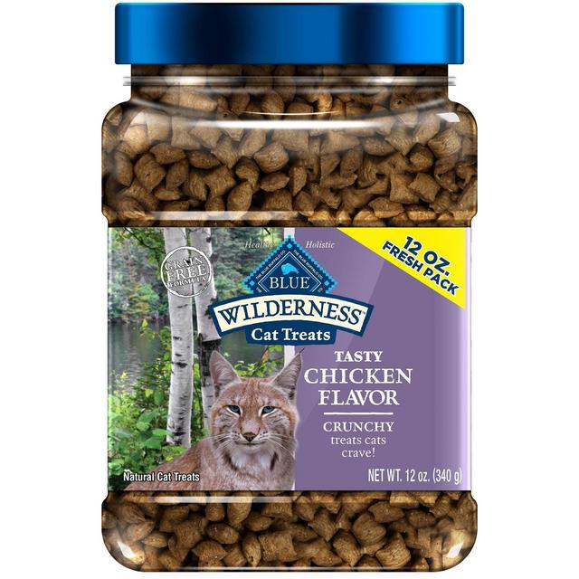 Blue Buffalo Wilderness Grain Free Chicken Flavor Crunchy Cat Treats - 12oz